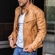 Punk Mens Motorcycle Leather Jacket