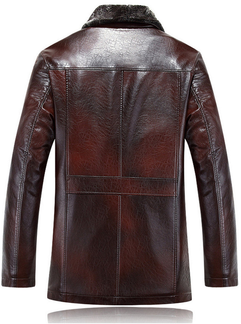 Men Leather Jackets New Arrival Winter Brand Plus Velvet