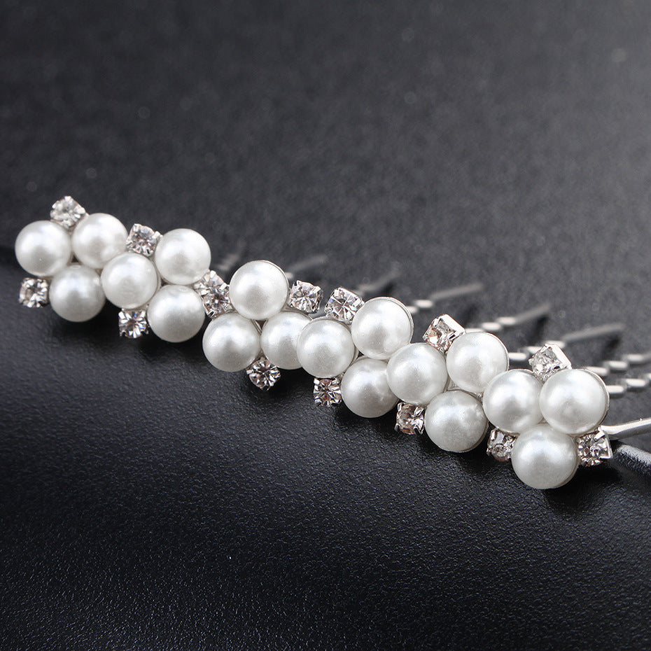 Wedding Jewelry Simple New Bride Headdress Pearl Rhinestone Hairpin Pin Wedding Jewelry Accessories