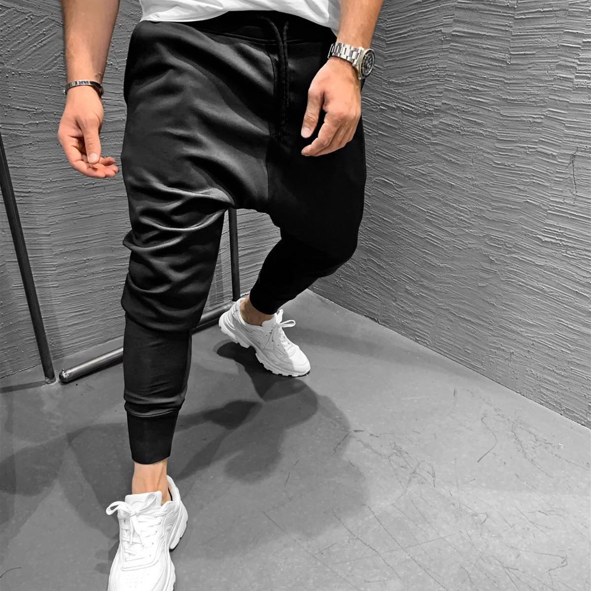 Men's Jogging Pants Fitness Leisure Slim Stretch Running Sports Trousers