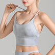 Tie-Dye Sexy Gather-Up Fitness Bra With Breast Pad Sports Underwear Women