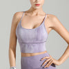 Tie-Dye Sexy Gather-Up Fitness Bra With Breast Pad Sports Underwear Women