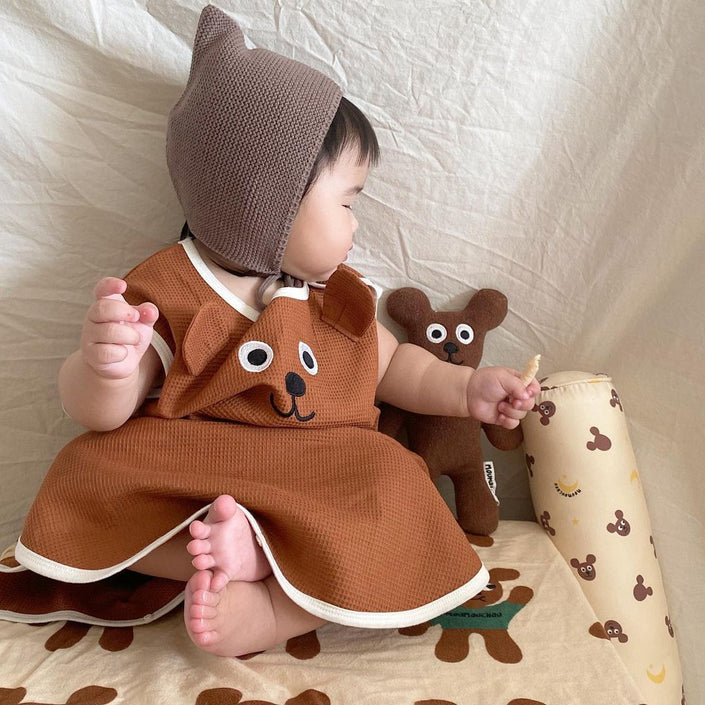 Ins Baby Cartoon Bear Embroidered Cotton Sleeping Bag For Men And Women