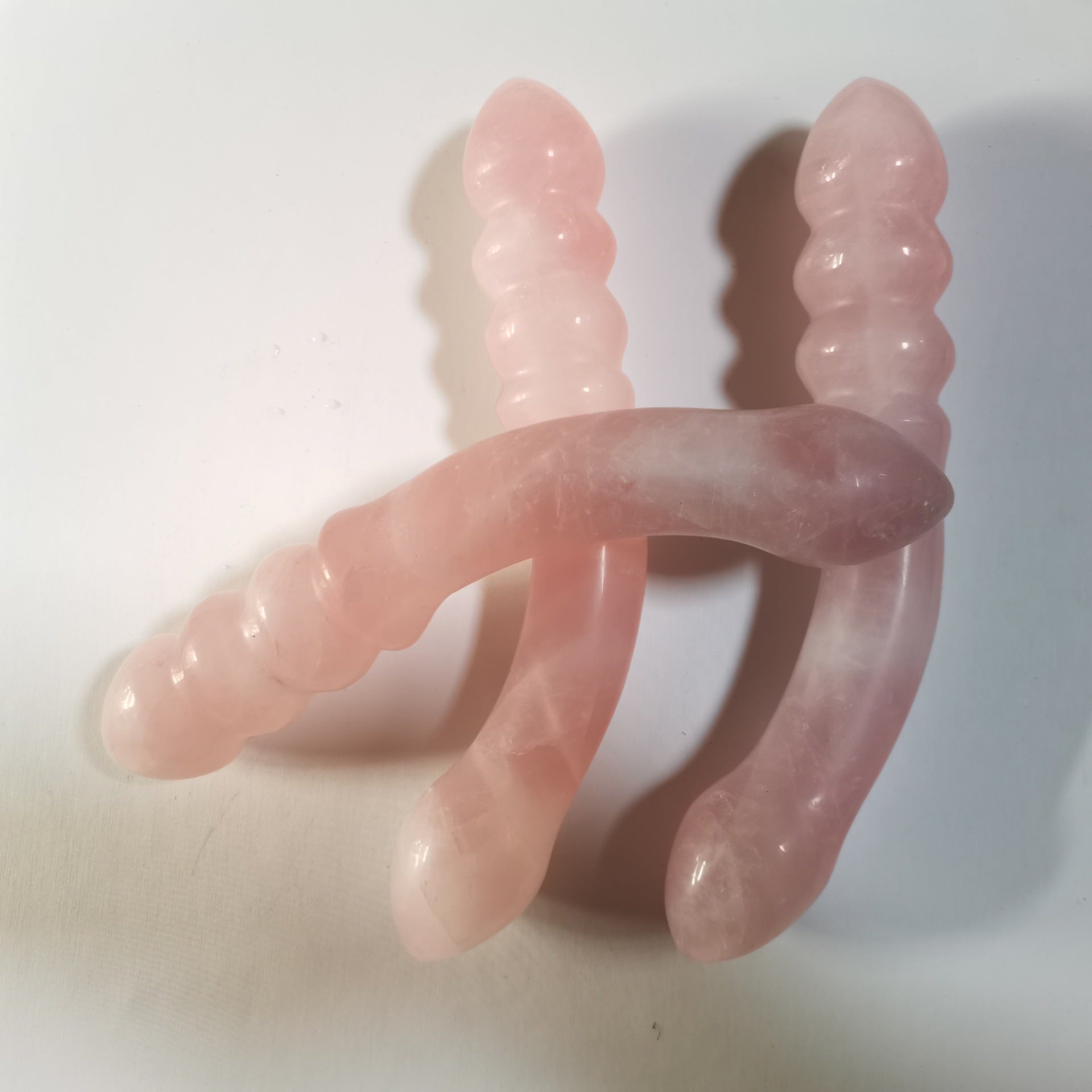 Natural Rose Powder Crystal Polished Massage Stick Sex Stick Sex Toys