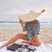 25CM Wide Brim Oversized Beach Hats For Women Large Straw Hat UV Protection