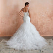 Wedding Dress Big Tail Bride Female Lead Yarn Mermaid Waist Backless V-Neck Customization