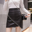 Irregular Leather Skirt Skirt