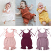 Toddler Baby Girls Sleeveless Solid Romper Jumpsuit Outfit