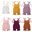 Toddler Baby Girls Sleeveless Solid Romper Jumpsuit Outfit