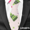 Cartoon Men And Women Tie Cotton, Linen Animal And Plant Print Tie Narrow Version 6cm