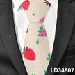 Cartoon Men And Women Tie Cotton, Linen Animal And Plant Print Tie Narrow Version 6cm