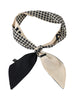 Retro Houndstooth Silk Scarf Headband Women