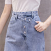 Long Denim Skirts Womens Double Split Skirt High Waisted Korean Style Elegant Long Maxi Skirt Jean