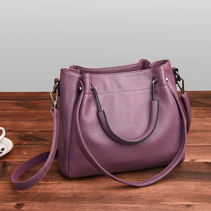 Women's Bags Soft Leather Retro Bucket Bag Handbag