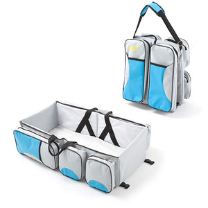 Baby Folding Bed Mommy Bag Portable One-shoulder Mom Bag Multifunctional Large Capacity Portable Outing