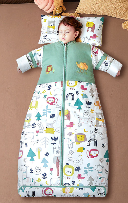 Baby Sleeping Bag baby Spring, Autumn, Winter, Cotton, Summer, Thin, Children, Big Children, Anti-Kick Artifact, Universal In All Seasons