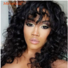 Real Human Hair Loose Wave Wig Woven Headgear