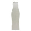 Silk Sexy Halter Hot Girl Suspenders Straps Hanging Neck Bag Hip Dress Women