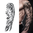 Large Arm Sleeve Tattoo Angel Wings Pigeon Jesus Waterproof Temporary Tattoo Sticker