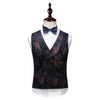 New Two-Button Velvet Printed Suit Three-Piece Cross-Border Foreign Trade Men's Business Suit Men's Suit