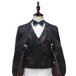 New Two-Button Velvet Printed Suit Three-Piece Cross-Border Foreign Trade Men's Business Suit Men's Suit