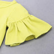 Girls Clothing Cotton Yellow Letter T-Shirt Jeans Suit