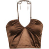 Tops Satin Cross Halterneck Camisole Women