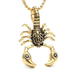 Scorpion Pendant Necklace 316L Stainless Steel Men Chain Necklace Fashion Men Jewelry