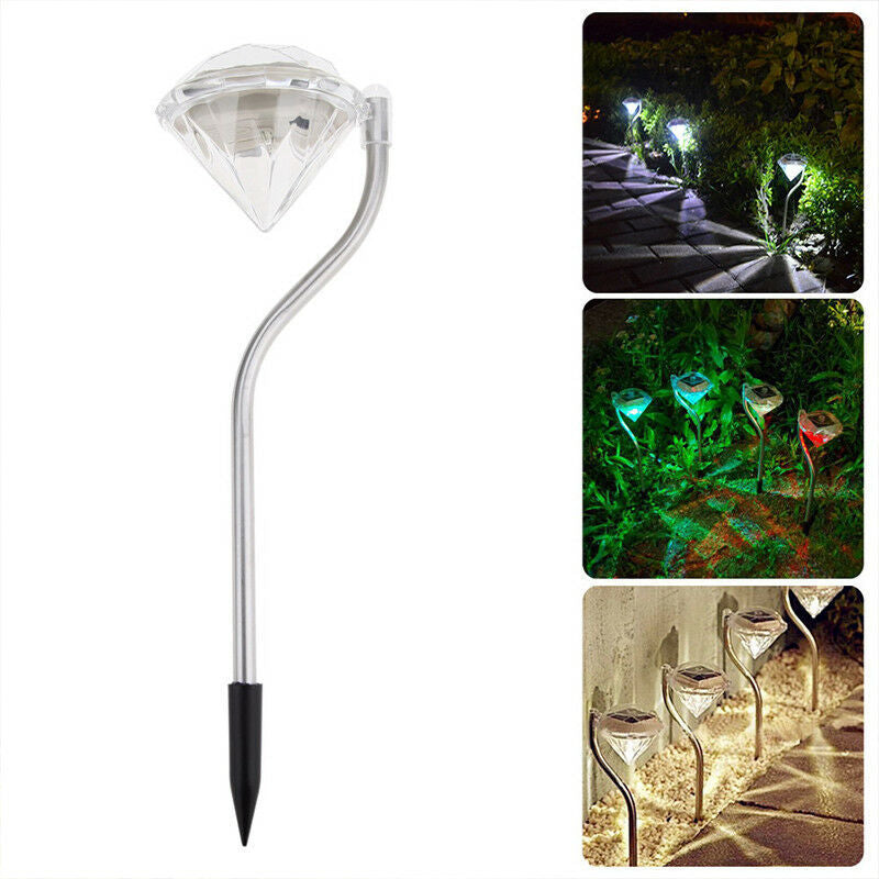 Diamond Light Plug Light Colorful Solar Diamond Light Solar Ground Plug Light