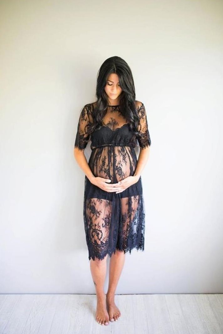 Summer Maternity Photography Dress Lace Pregnant Women Dress