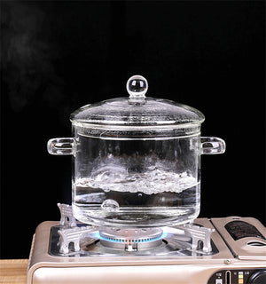 Glass Pot Stove Pot Kitchen Transparent Mini Soup Pot Stove