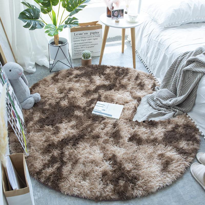 Nordic Round Carpet Silk Wool