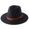 Soft Shaped Straw Hat Women Men Wide Brim Sun  UV Protection Fedora Hat