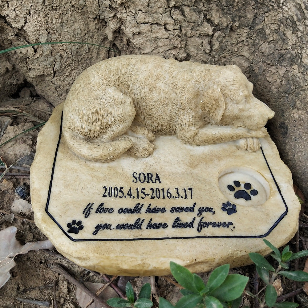 Stones Dog-Memorial-Stones Personalized with Dog-On-The-Top JSYS