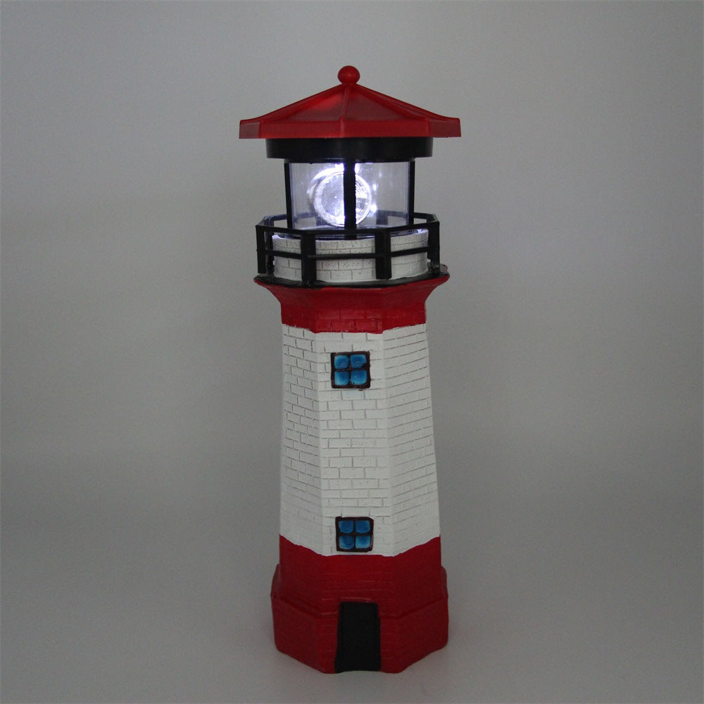 Lighthouse Shape Solar LED Light Garden Fence Yard Outdoor Decoration