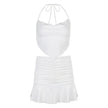 Lace Triangle Scarf Wrapped Chest High Waist Hip Skirt