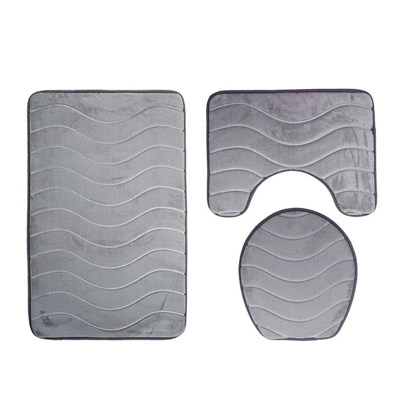 Three-piece Toilet Seat Toilet Mat Bathroom Non-slip Mat