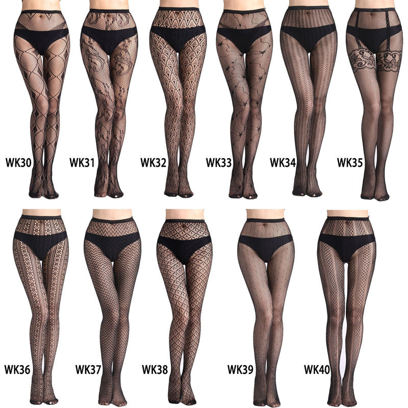 Women Tights Transparent Sexy Stockings Plus Size Fishnet Pantyhose