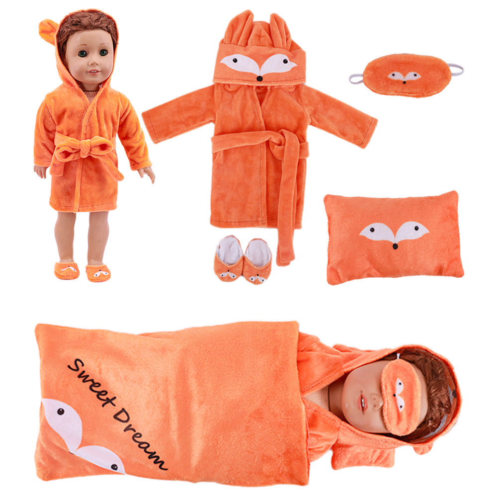 Set Sleeping Bag Pajamas Pillow Eye Mask Shoes