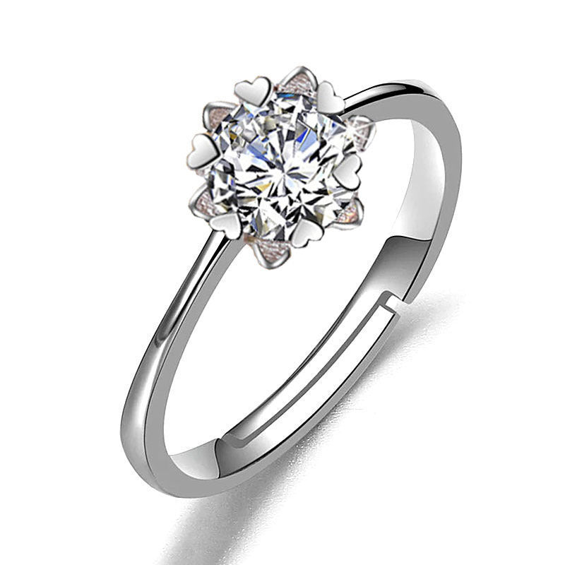 Female Ring Imitation Moissan Diamond Ring Female