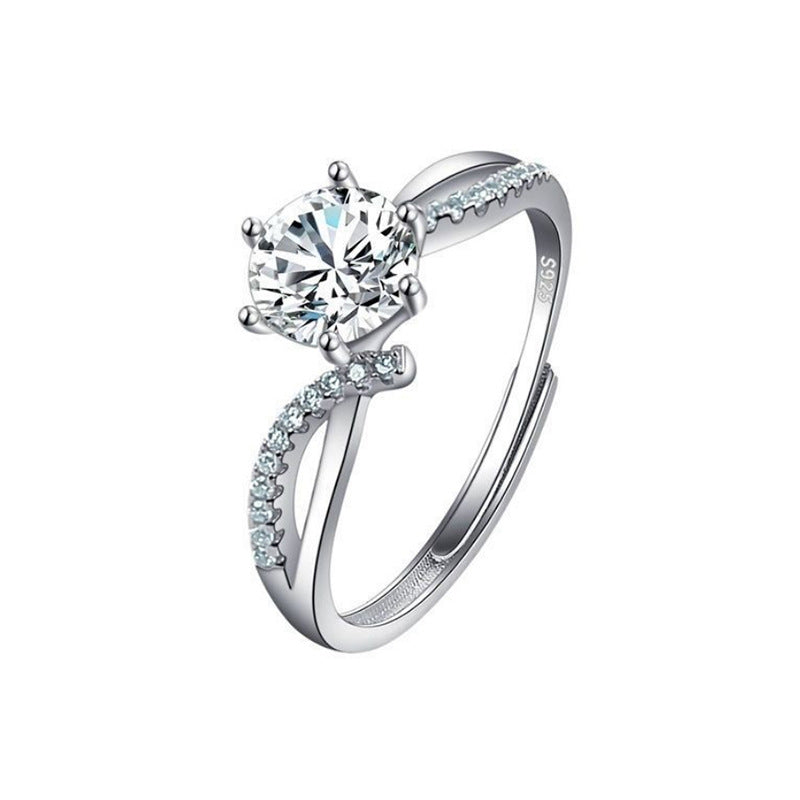 Female Ring Imitation Moissan Diamond Ring Female