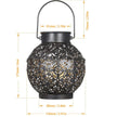 Solar Wrought Iron Hollow Lantern European Pastoral Outdoor Garden Light