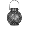 Solar Wrought Iron Hollow Lantern European Pastoral Outdoor Garden Light