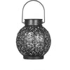 Solar Wrought Iron Hollow Lantern European Pastoral Outdoor Garden Light