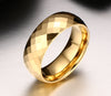 Vnox Men Ring Tungsten Jewelry Gold Color Custom Name Wedding Gift US size 7 8 9 10 11 12 13