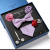 New Men's Gift Box Tie Fashion Business Striped Necktie Square Scarf Combination Set Gift Box Gift