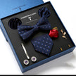 New Men's Gift Box Tie Fashion Business Striped Necktie Square Scarf Combination Set Gift Box Gift