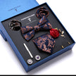 New Men's Gift Box Tie Fashion Business Striped Necktie Square Scarf Combination Set Gift Box Gift