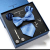 New Men's Gift Box Tie Fashion Business Striped Necktie Square Scarf Combination Set Gift Box Gift