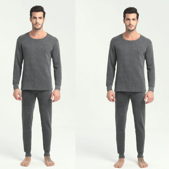 Thermal Underwear Suit Men's Round Neck Polyester Thin Autumn Clothes Winter